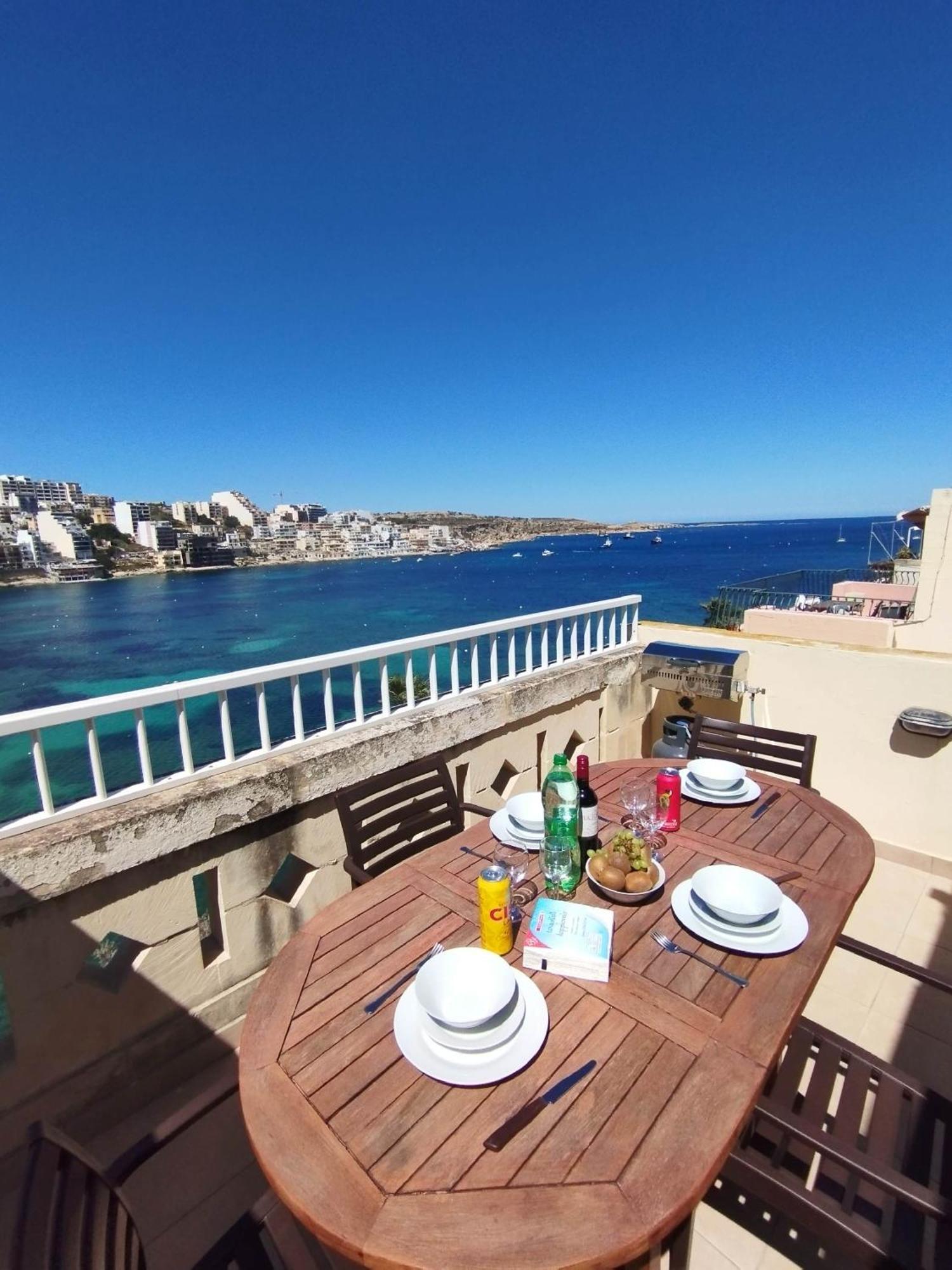 Blue Harbour Seafront Penthouse With Large Terrace With Panoramic Sea Views - By Getawaysmalta Apartment St. Paul's Bay Exterior photo